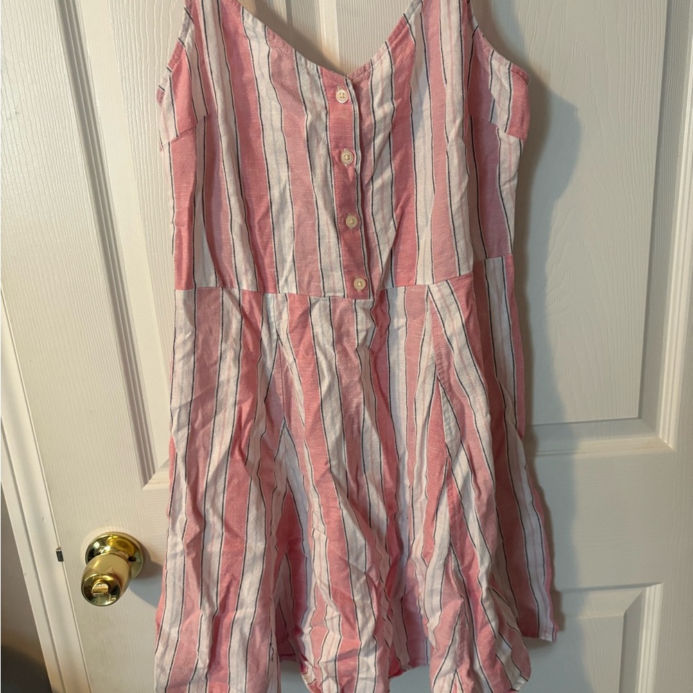 Pink and White Striped Sundress